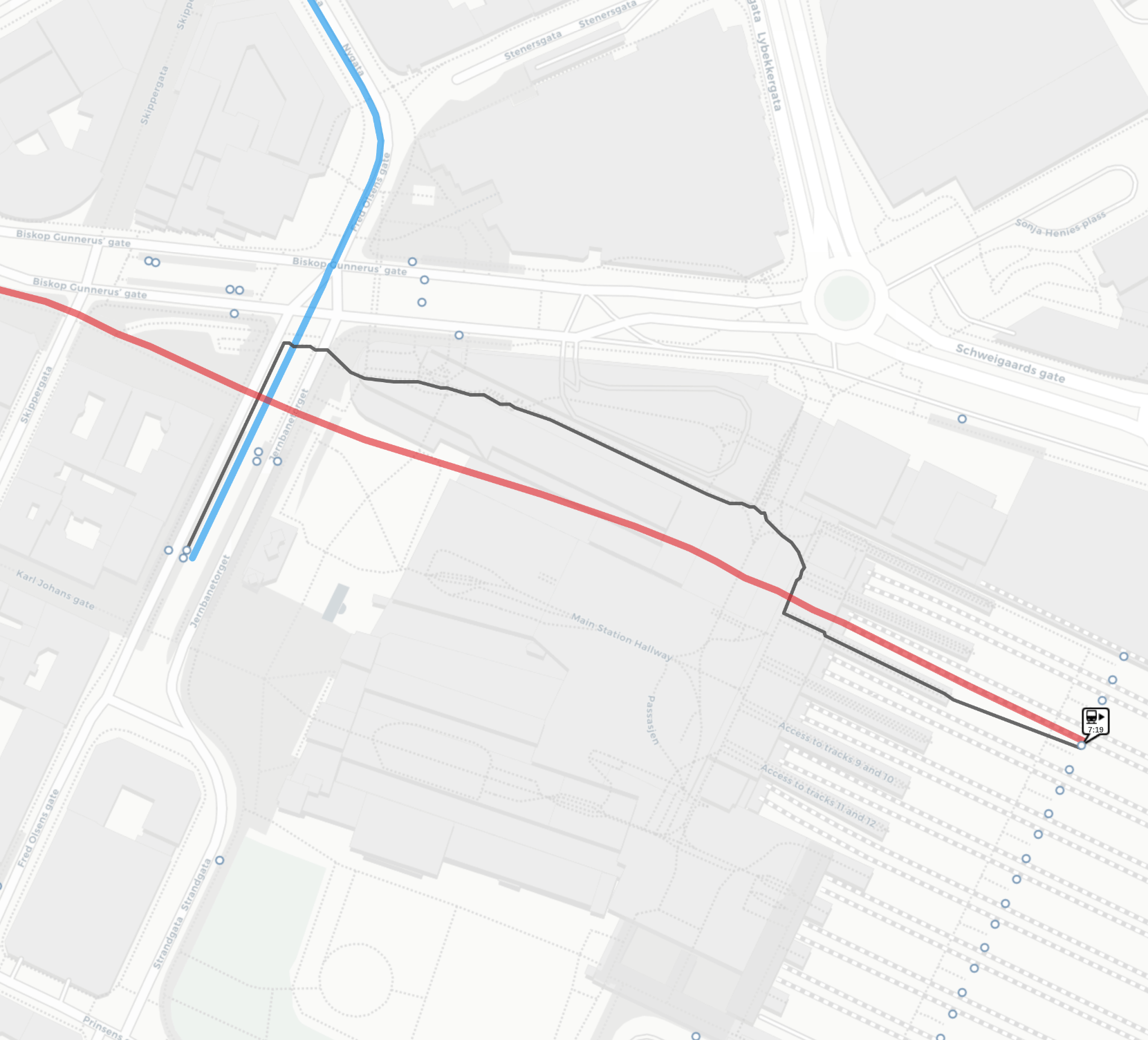 Transferring at Oslo 1